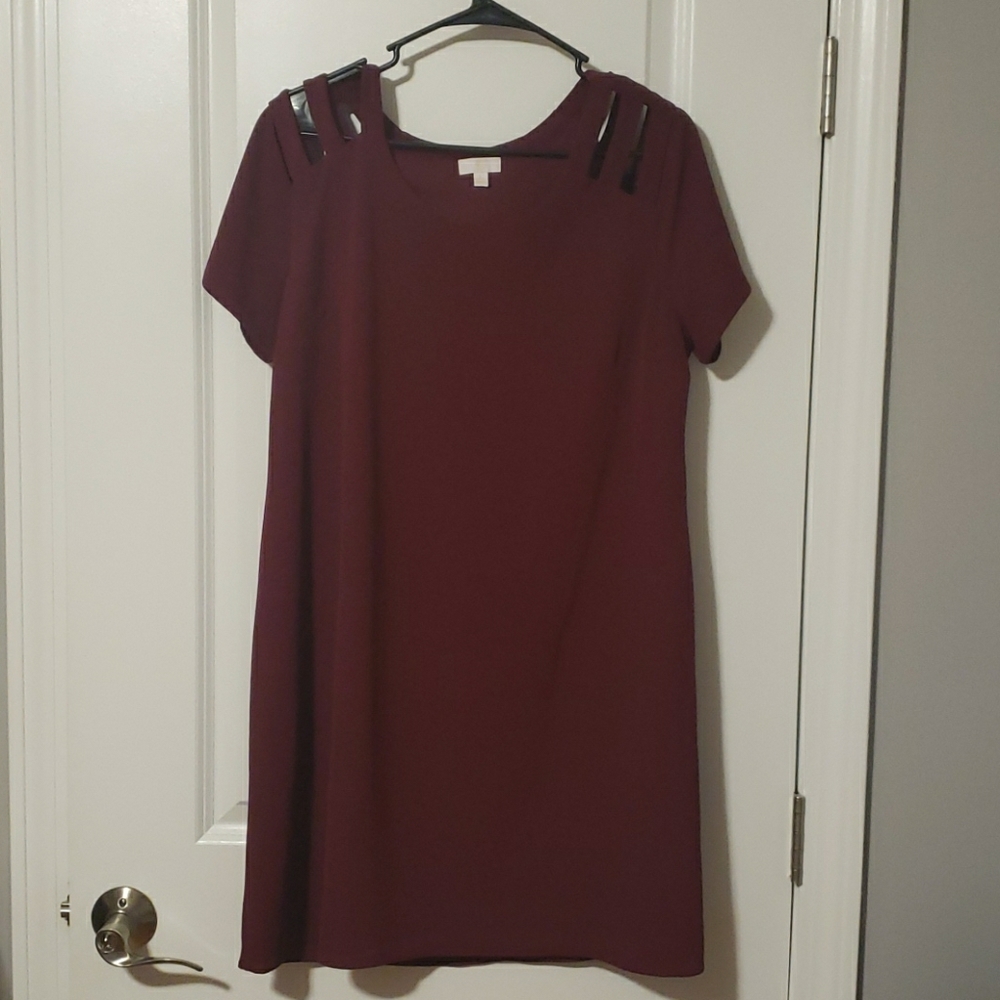 Charming Charlie Burgundy Straight Dress